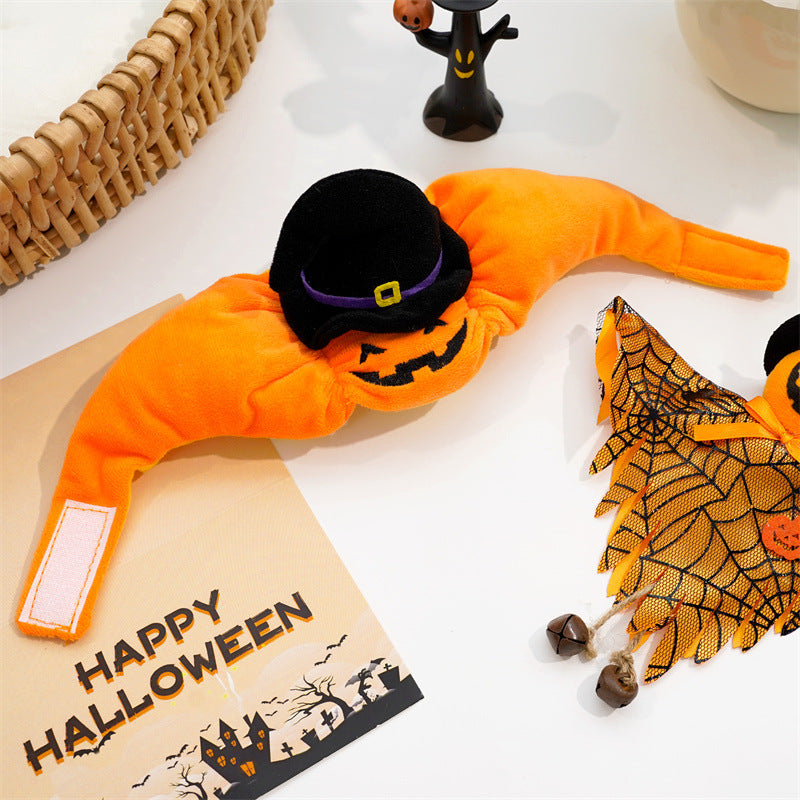 Pumpkin vest harness, pet Halloween costume – alternate view