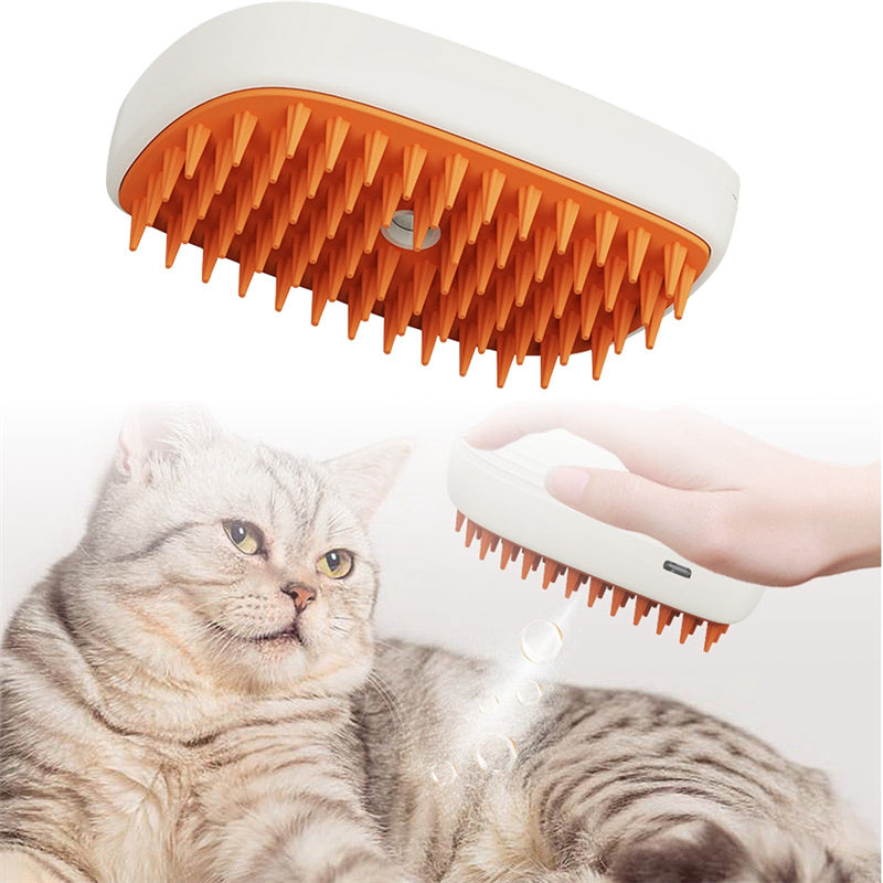 USB rechargeable steam comb, cordless cat grooming – alternate view