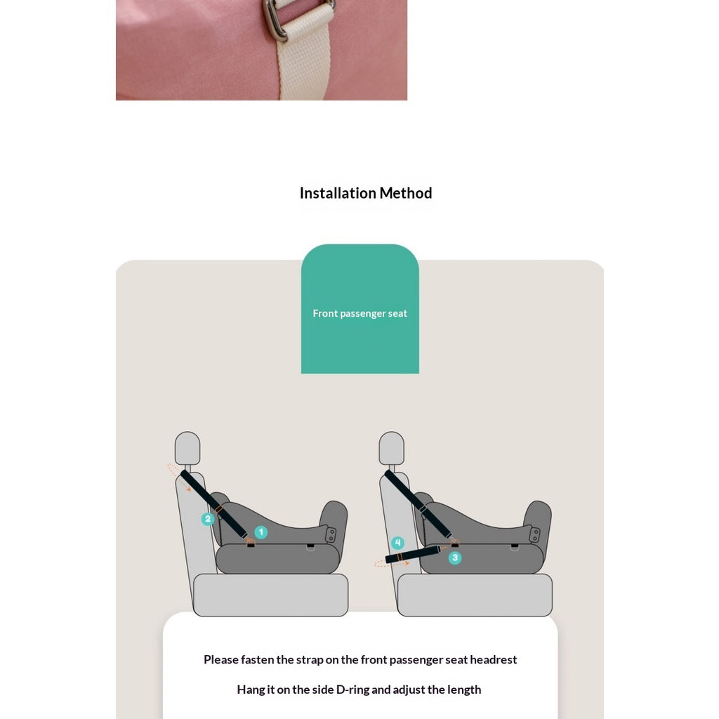 Pet car safety seat, secure rides – alternate view