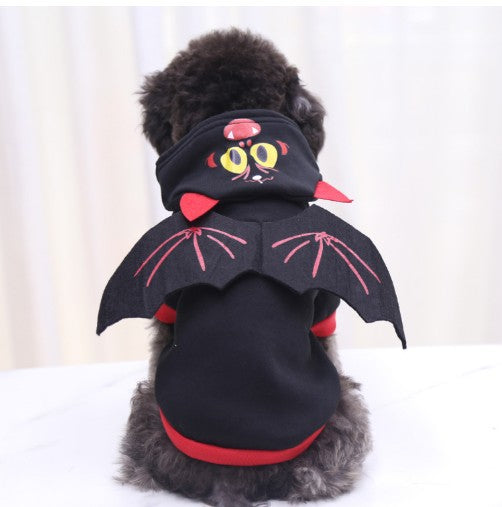Skull horror cat costume, Halloween face design – alternate view
