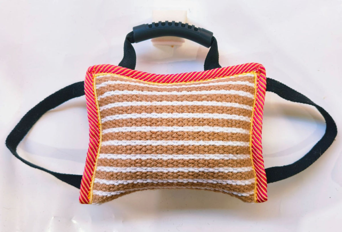 Jute bite cushion & roll for dog training – alternate view