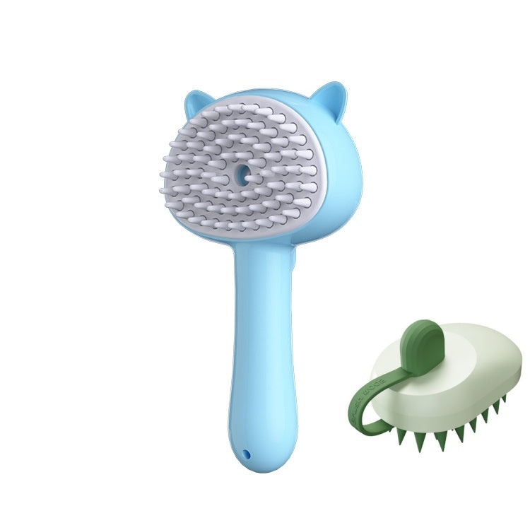 Rechargeable mist slicker brush, self-cleaning – alternate view