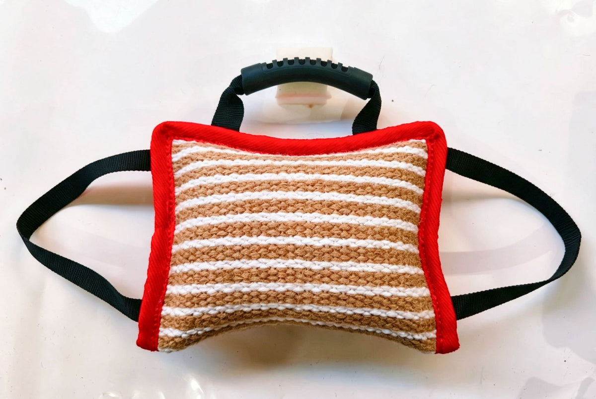Jute bite cushion & roll for dog training – alternate view