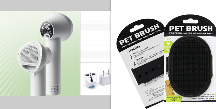 Pet hair dryer, silent 300W blow & comb for dogs & cats – alternate view