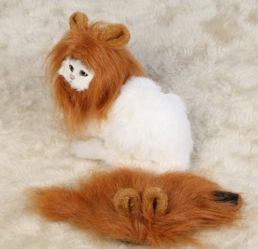 Lion mane costume hat, Halloween pet hat – alternate view