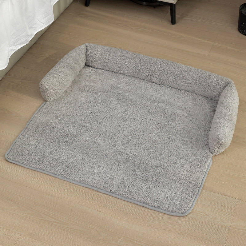 Plush pet throw pillow, sofa-ready cat & dog bed – alternate view