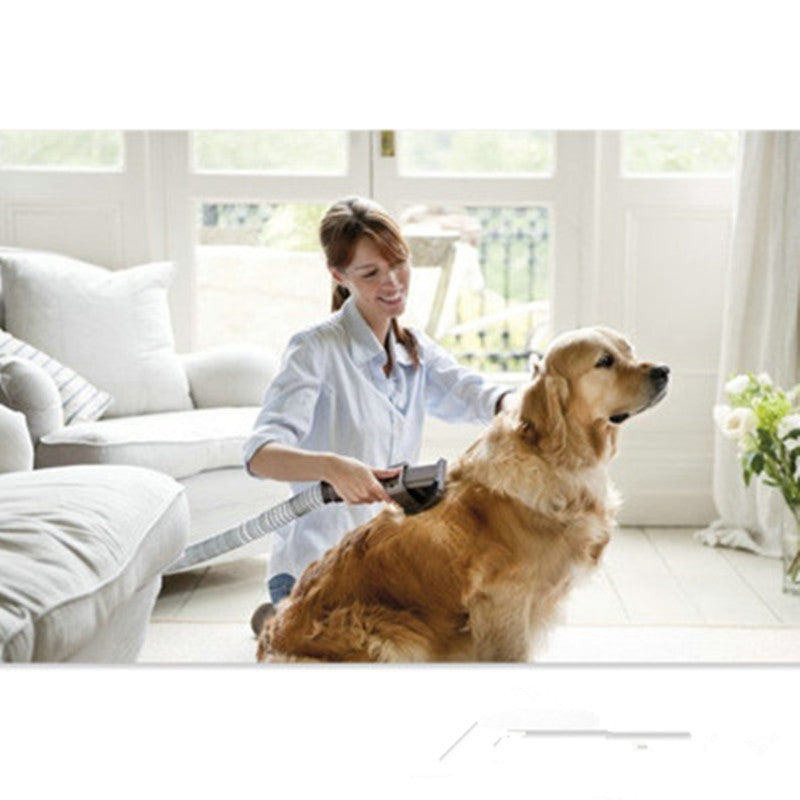 Vacuum pet grooming brush, mess-free deshedding tool – alternate view