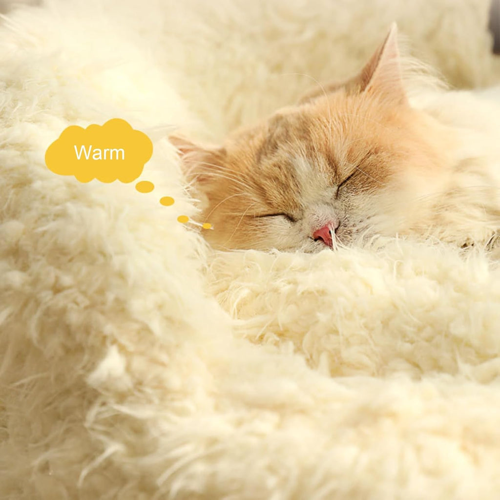 Alpaca plush pet bed, washable, anti-slip – alternate view