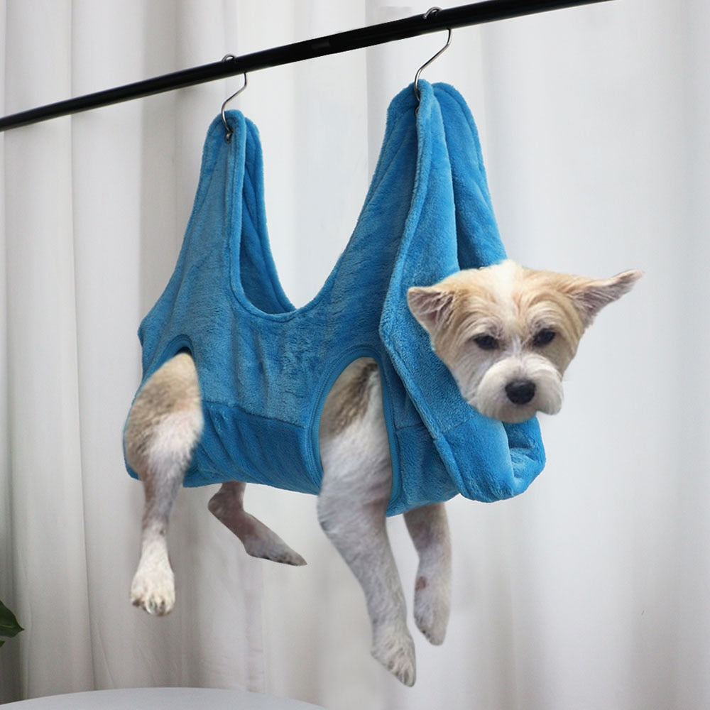 Pet grooming hammock, easy solo nail trims – alternate view