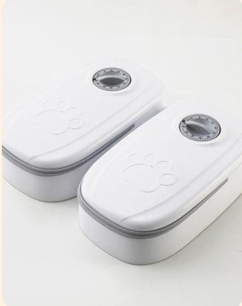 Automatic pet feeder, timer & steel bowl – alternate view