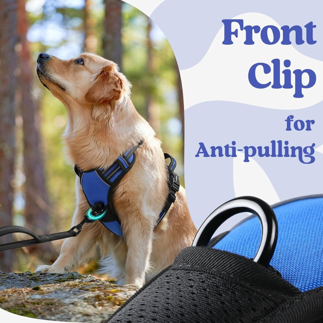 Large dog harness, easy on & off – alternate view