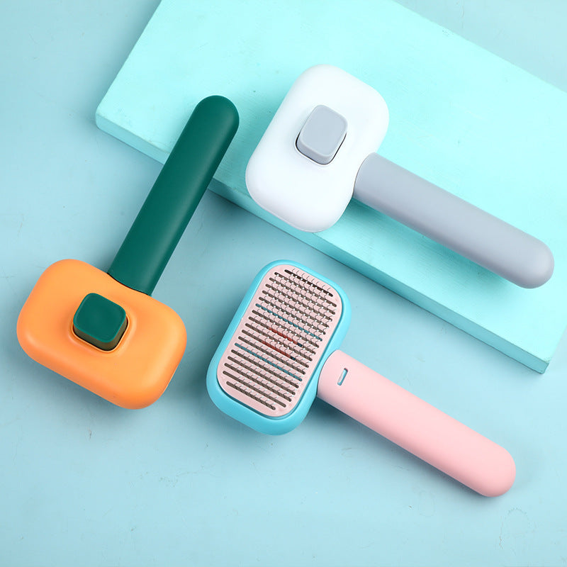 Pet massage comb, open-knot detangling brush – alternate view