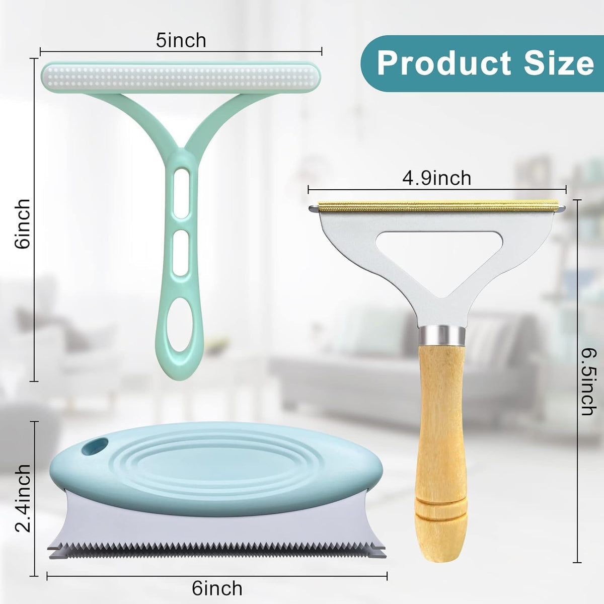 Pet hair remover brush 3-pack – alternate view