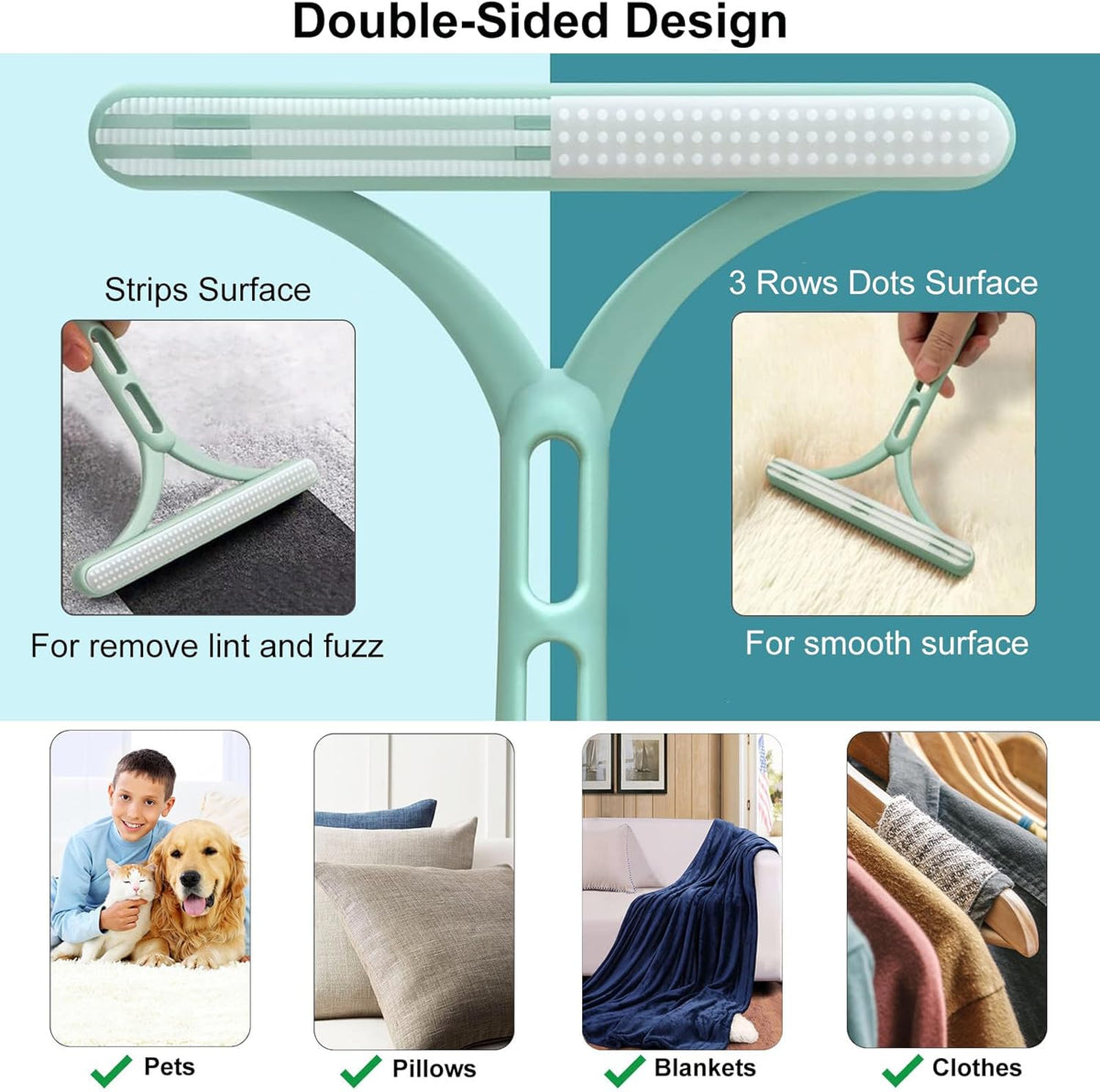 Pet hair remover brush 3-pack – alternate view