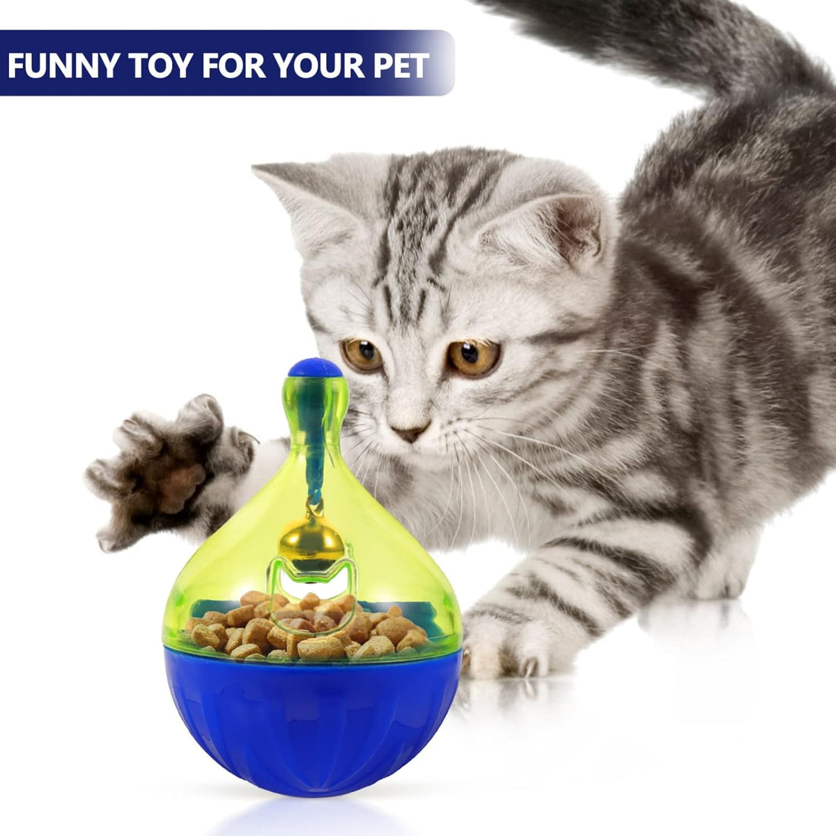 Interactive treat ball dispenser, dog & cat – alternate view