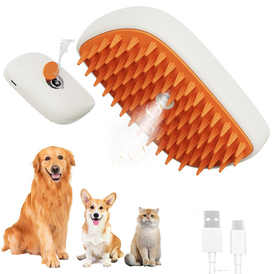 USB rechargeable steam comb, cordless cat grooming