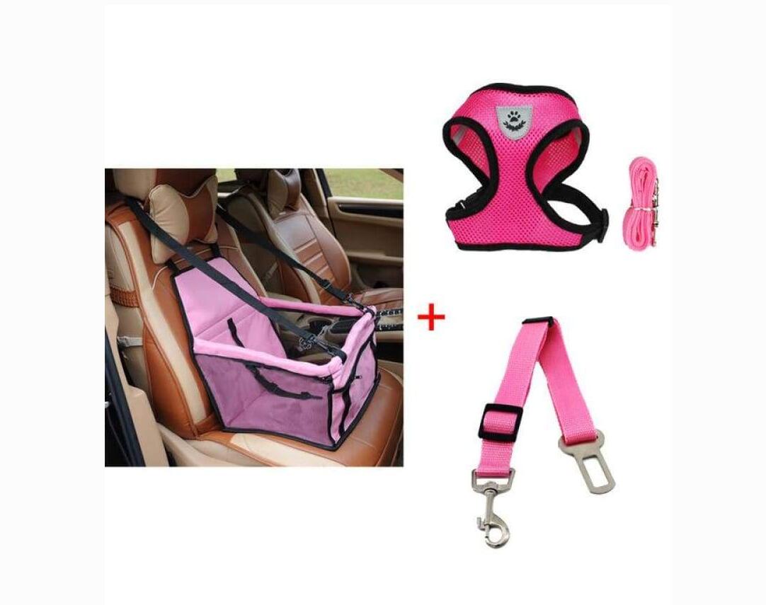 Pet car seat carrier & harness set