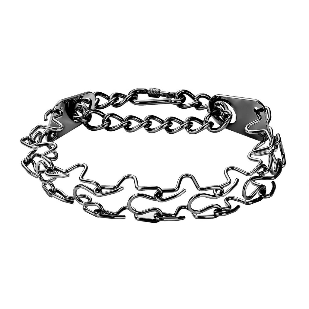 Stainless steel anti-pull dog leash collar – alternate view