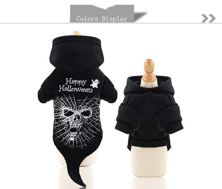 Skull horror cat costume, Halloween face design – alternate view