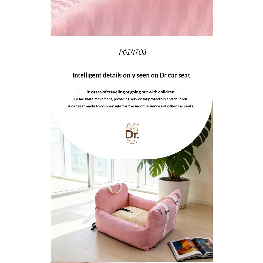 Pet car safety seat, secure rides – alternate view