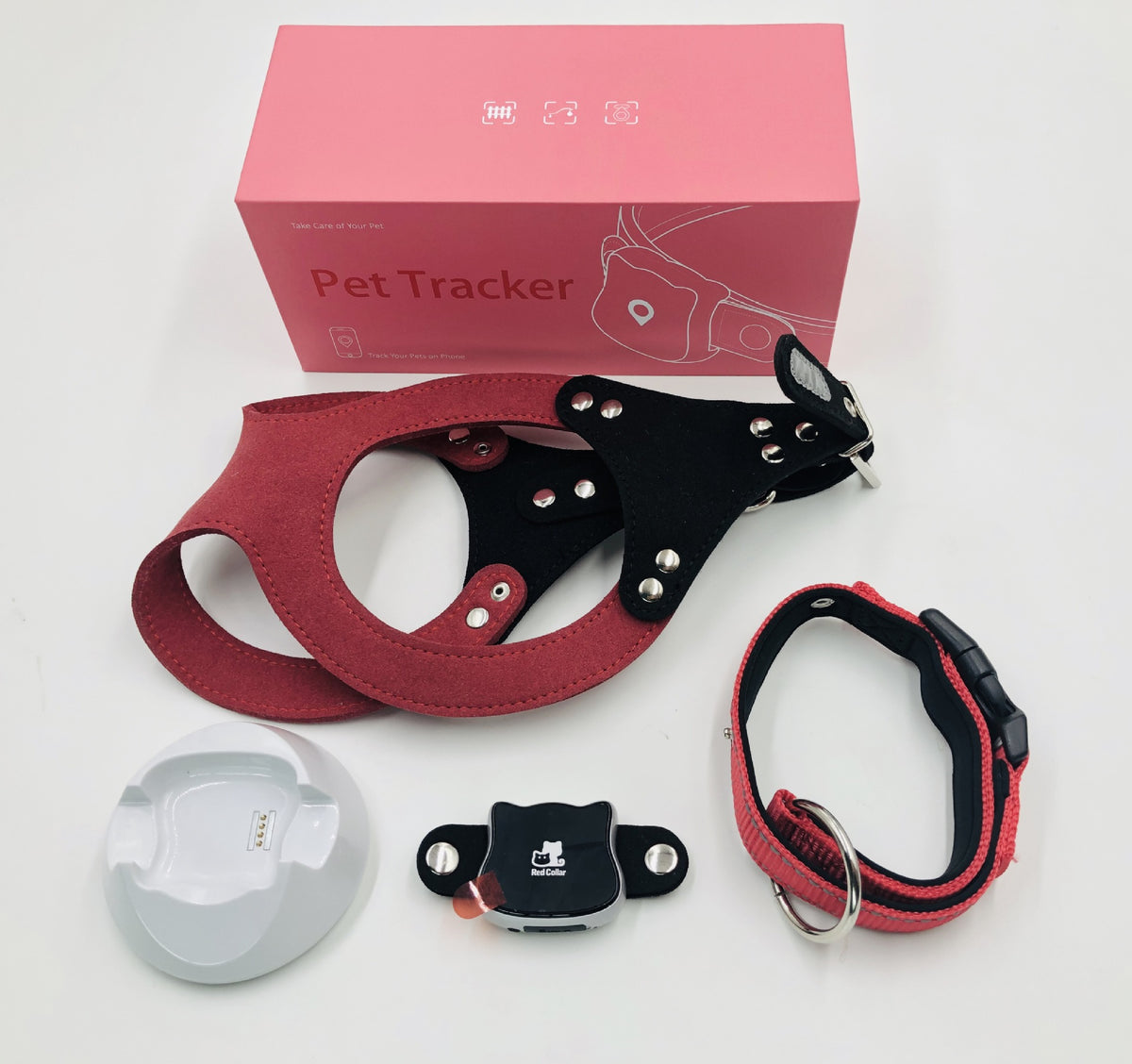 GPS pet tracker collar & harness set – alternate view