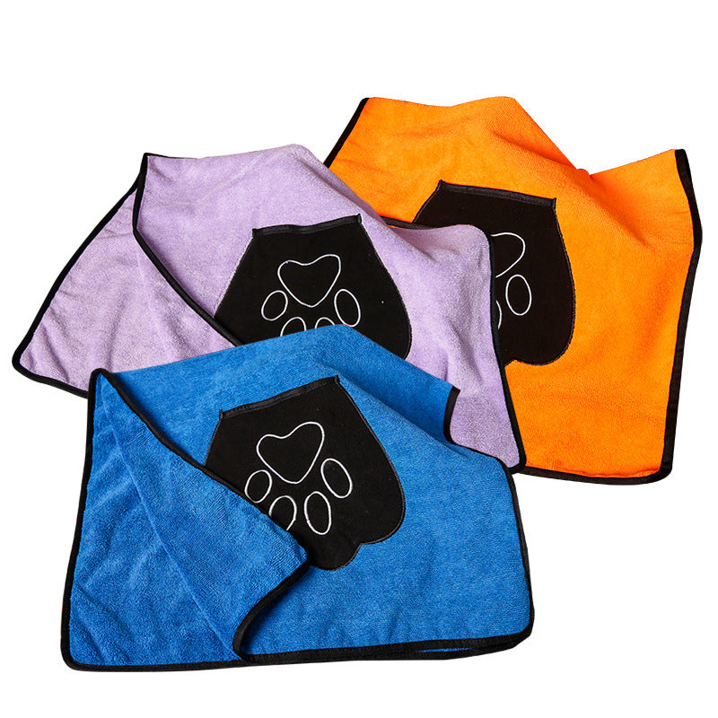 Pet absorbent bath towel, fast drying – alternate view