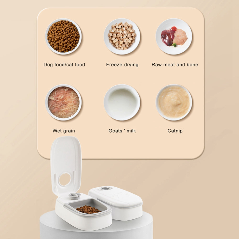 Automatic pet feeder, timer & steel bowl – alternate view