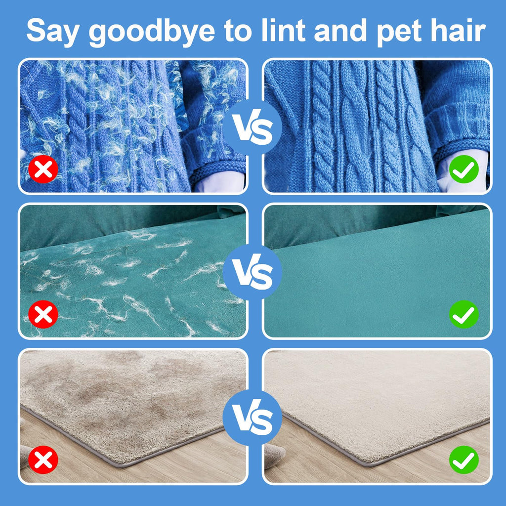 Five-finger pet hair removal glove – alternate view