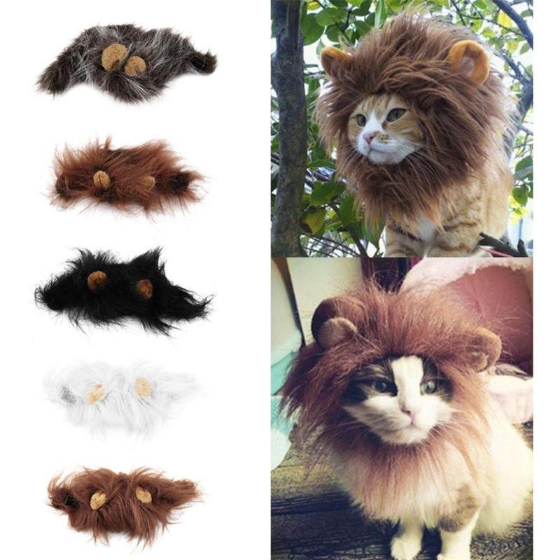 Lion mane costume hat, Halloween pet hat – alternate view