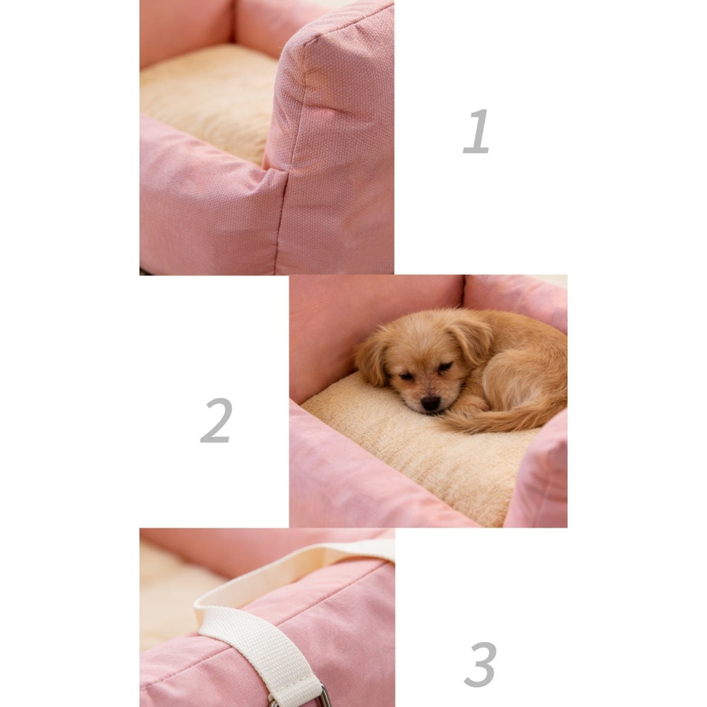 Pet car safety seat, secure rides – alternate view