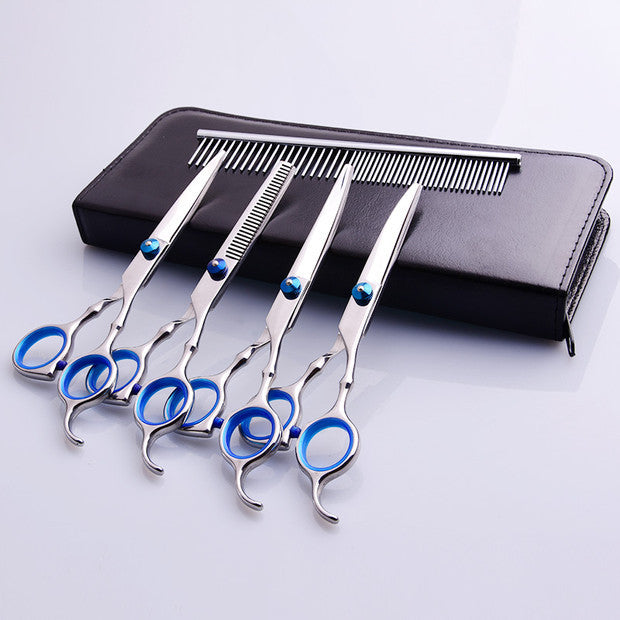 Pet grooming scissors, single pair or 6-Piece set – alternate view