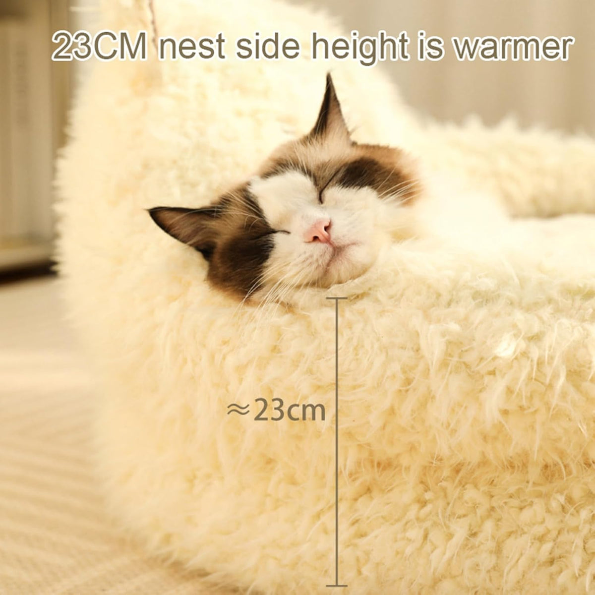 Alpaca plush pet bed, washable, anti-slip – alternate view