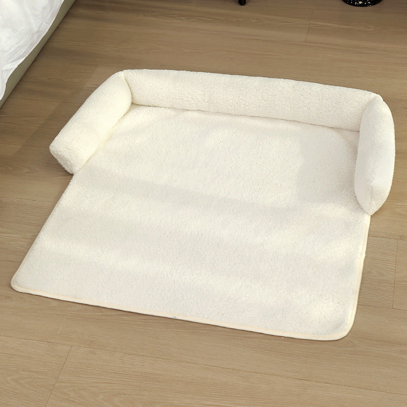 Plush pet throw pillow, sofa-ready cat & dog bed – alternate view