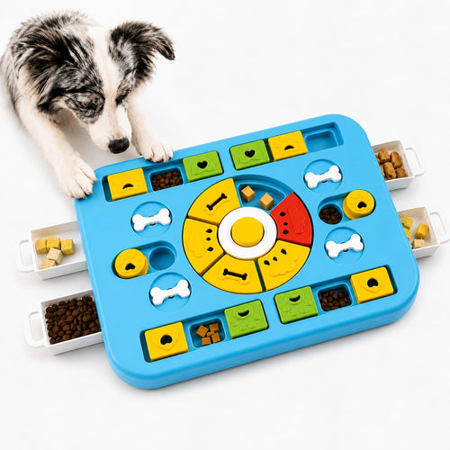 Blue treat puzzle toy, IQ brain stimulation