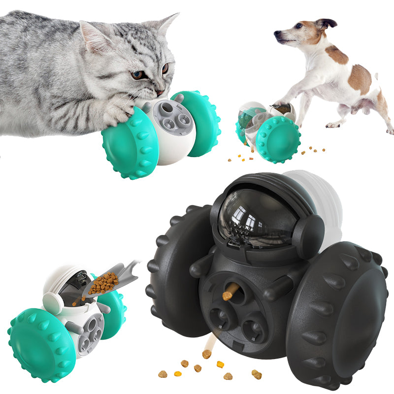 Treat leaking tumbler toy, dog puzzle dispenser – alternate view
