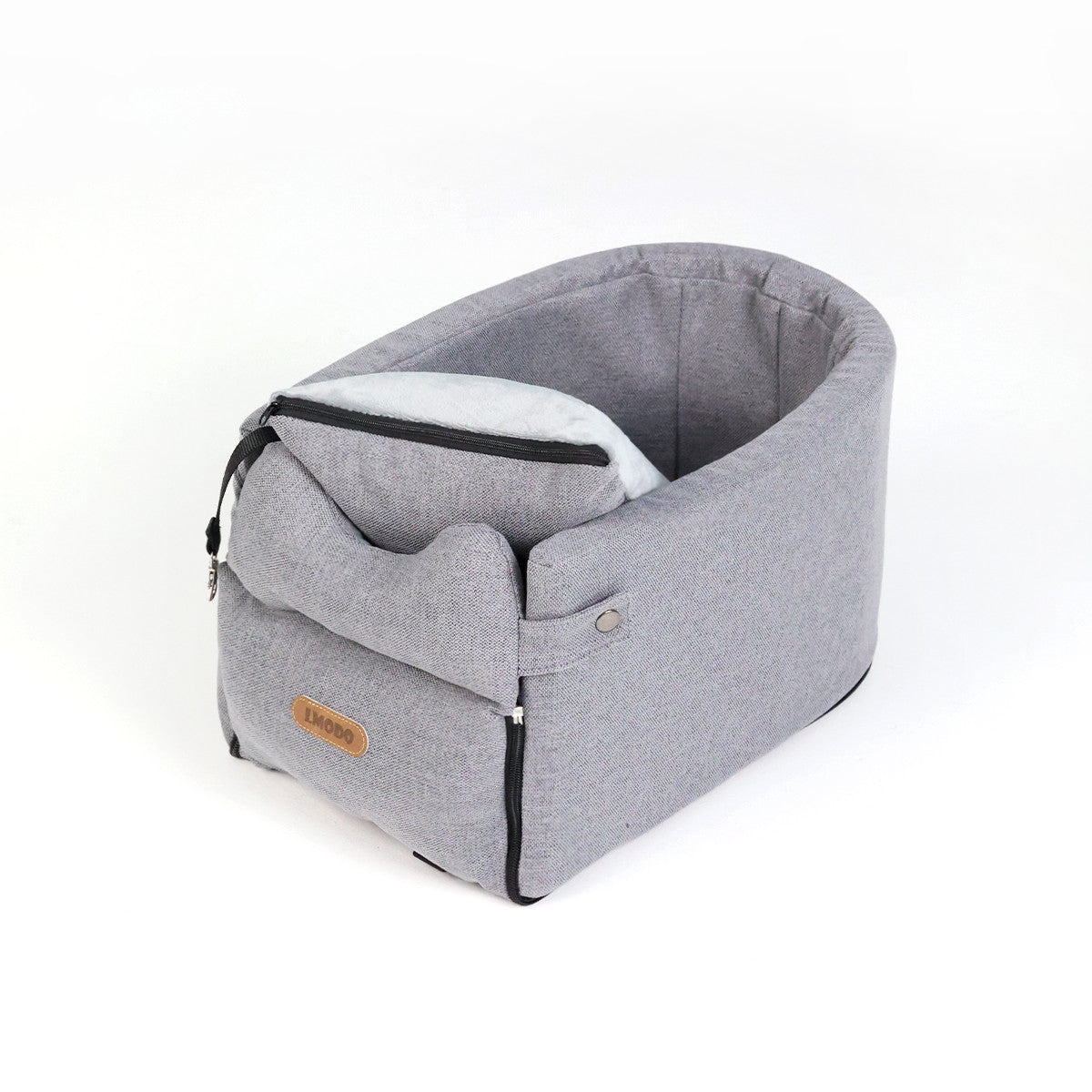 Car central console pet carrier bed – alternate view