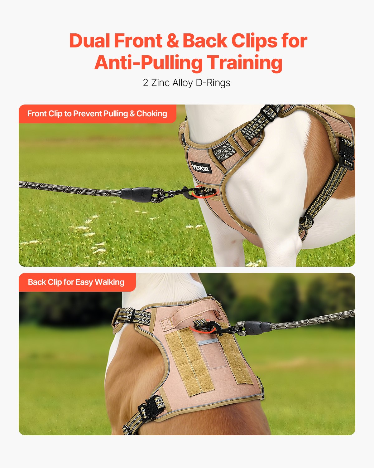 Tactical dog harness, no-pull vest for large dogs – alternate view