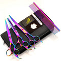 Professional pet grooming scissors, straight shears and 6-piece kit
