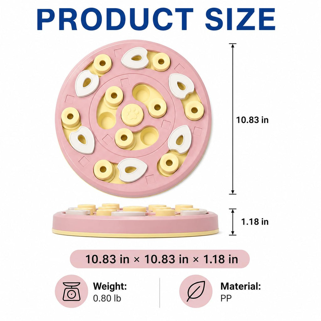 Adjustable pet puzzle toy, treat enrichment – alternate view