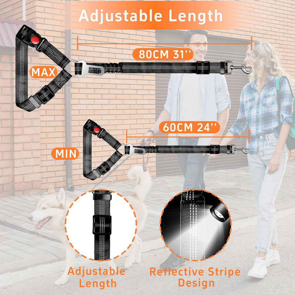 Retractable dog car seat belt 3-pack – alternate view
