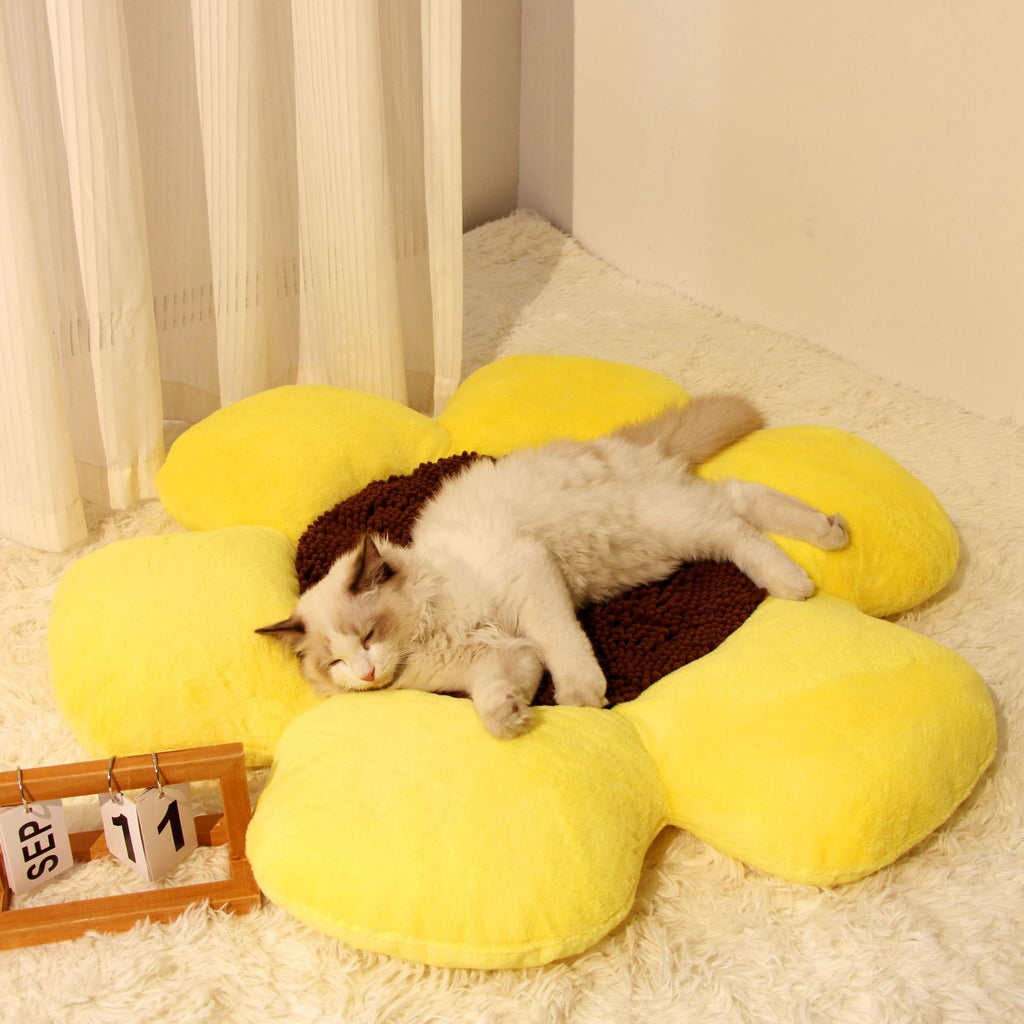 Round flower cat nest, warm plush all seasons