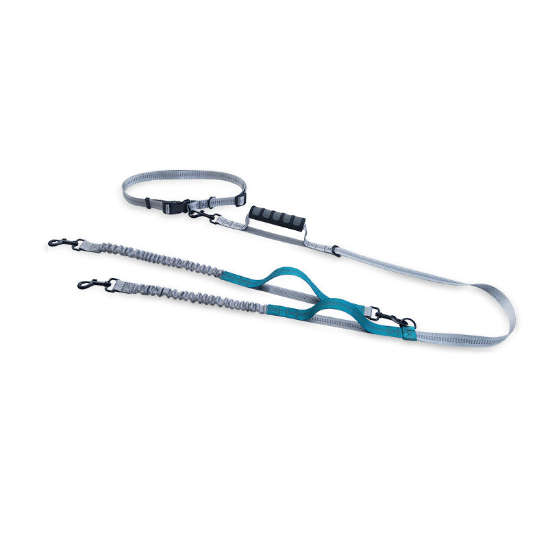 Reflective pull dog leash, hands-free walks – alternate view