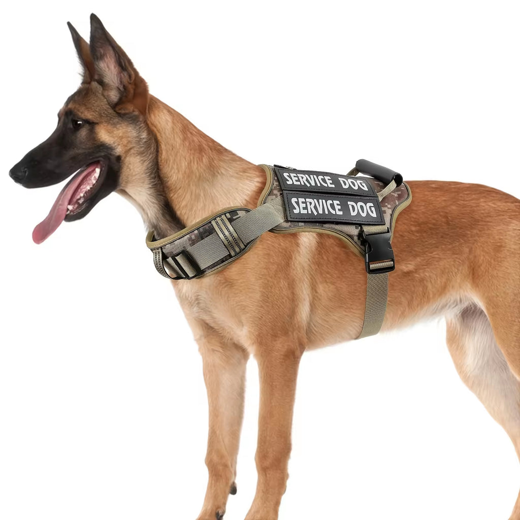 Tactical no-pull dog harness, handle & reflective – alternate view