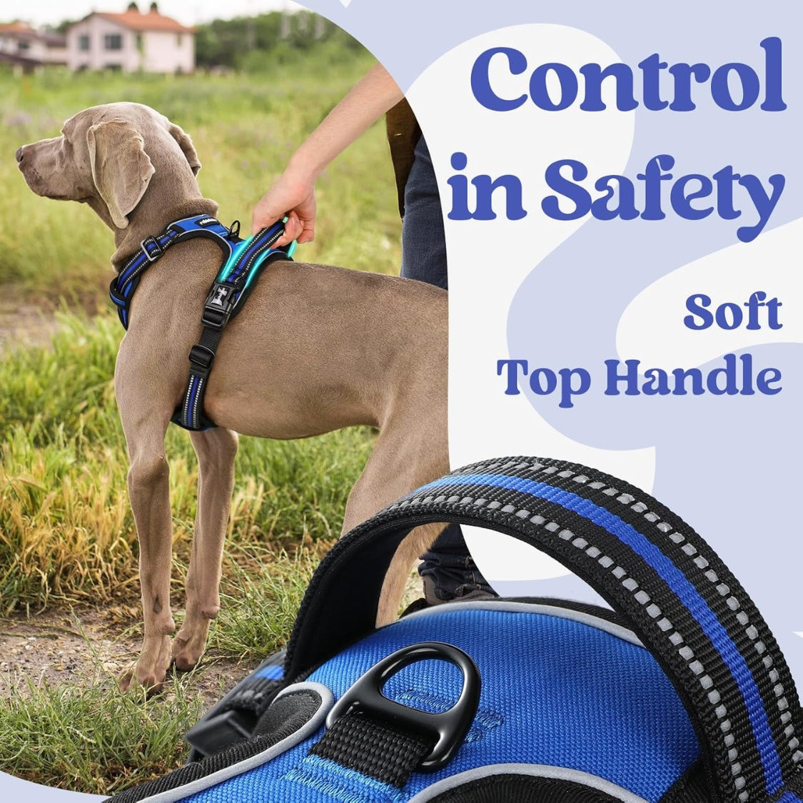Large dog harness, easy on & off – alternate view