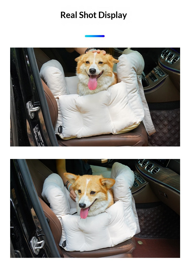 Waterproof portable pet car seat bed – alternate view