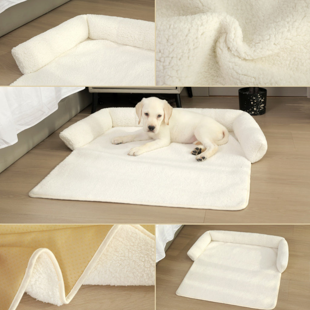 Plush pet throw pillow, sofa-ready cat & dog bed – alternate view