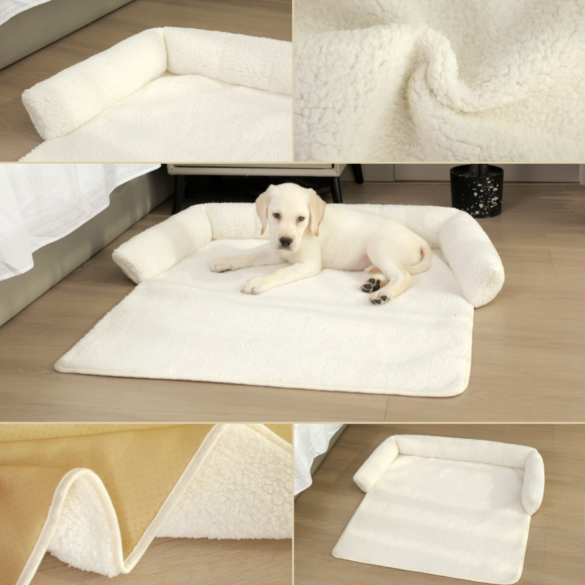 Plush pet throw pillow, sofa-ready cat & dog bed – alternate view