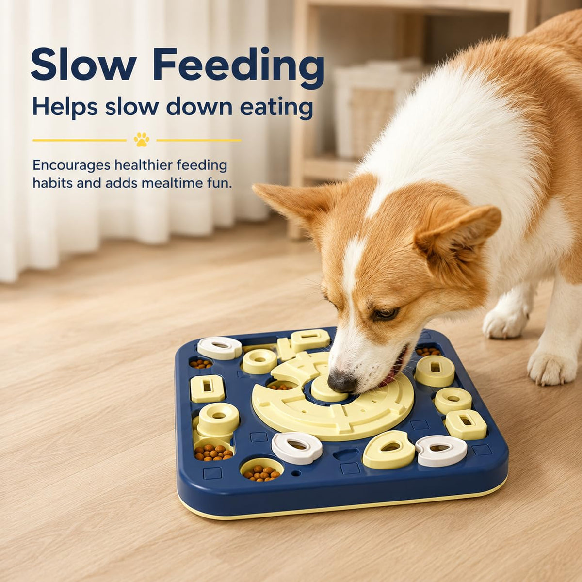 Adjustable pet puzzle toy, treat enrichment – alternate view