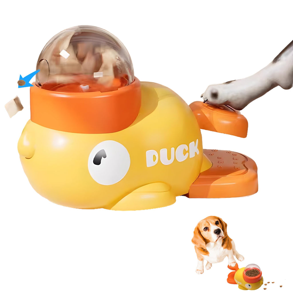 Duck treat dispenser, slow feeder puzzle toy