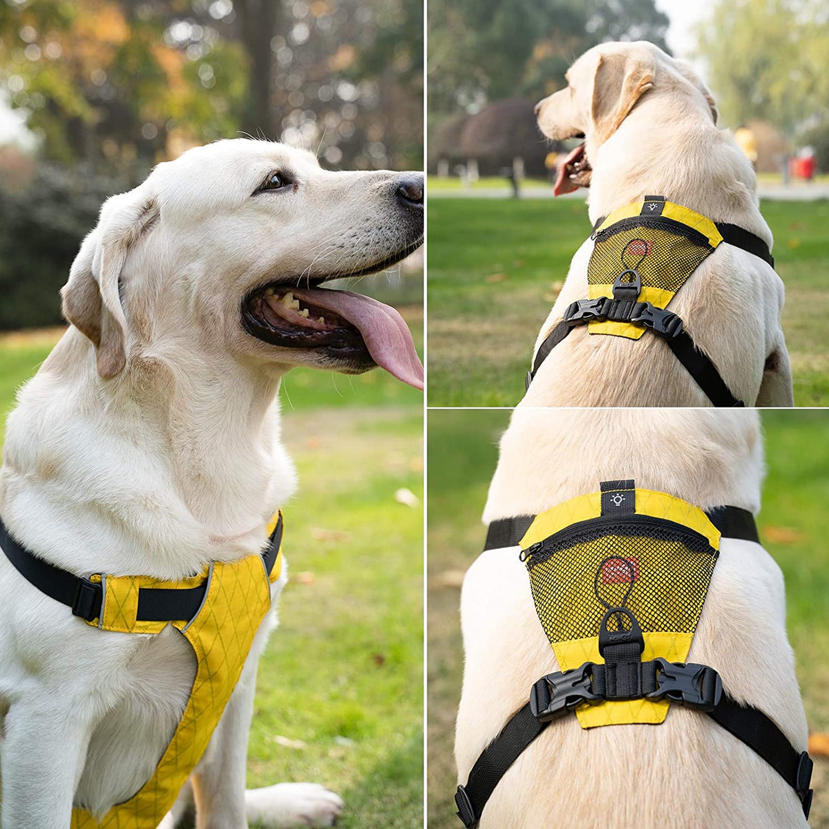 Waterproof dog harness, no-pull reflective vest – alternate view